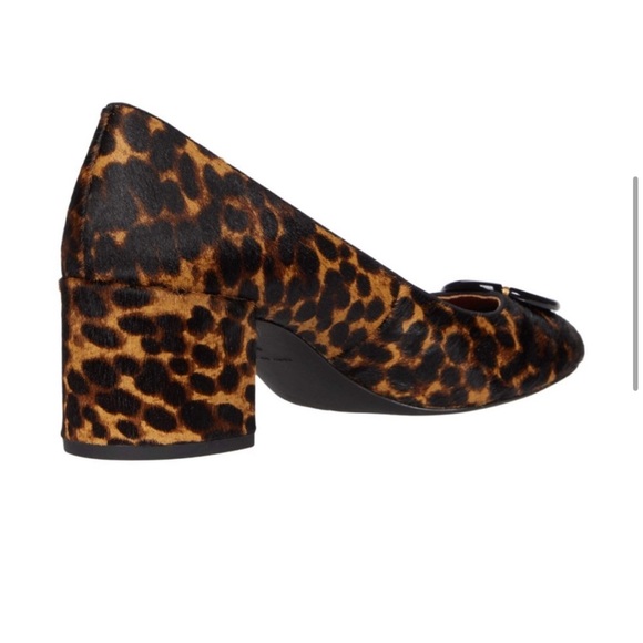 Tory Burch 55MM Multi Logo Leopard Print Heels - Picture 4 of 9